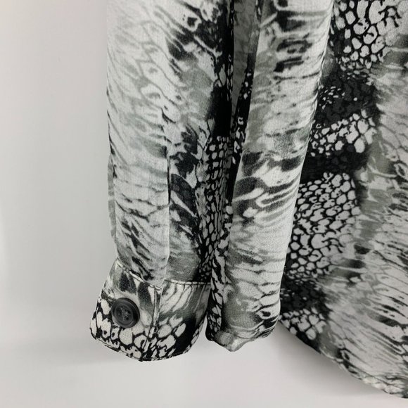 Cabi Top Black Snake Print Button Down Long Sleeve #988 - Picture 10 of 13